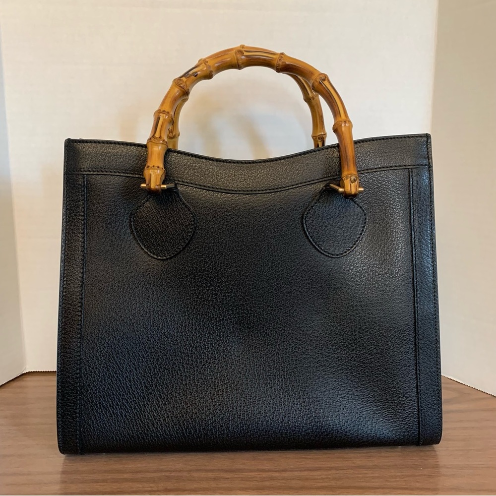 GUCCI Vintage leather Diana Tote Bag